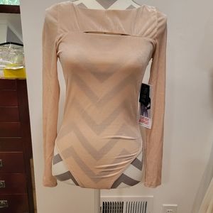 NWT Celebrity Pink Long Sleeve Bodysuit